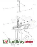 Вал с резьбой 3582541M2 трактора Massey Ferguson